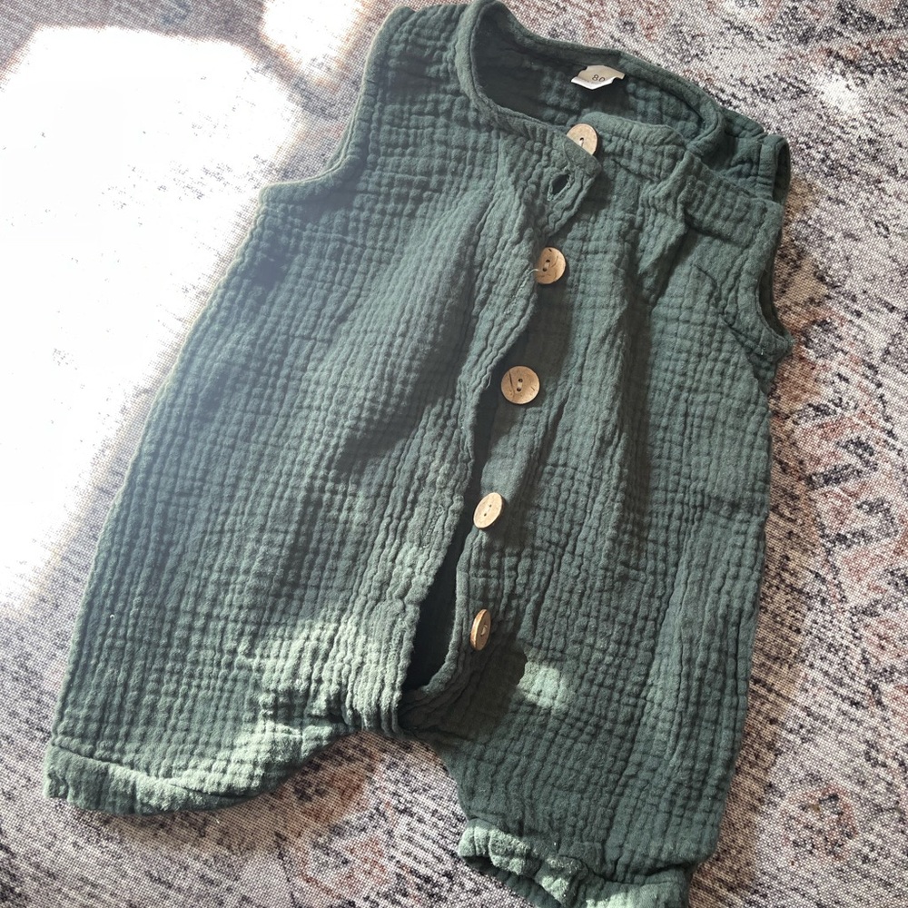 Green teal romper 3m